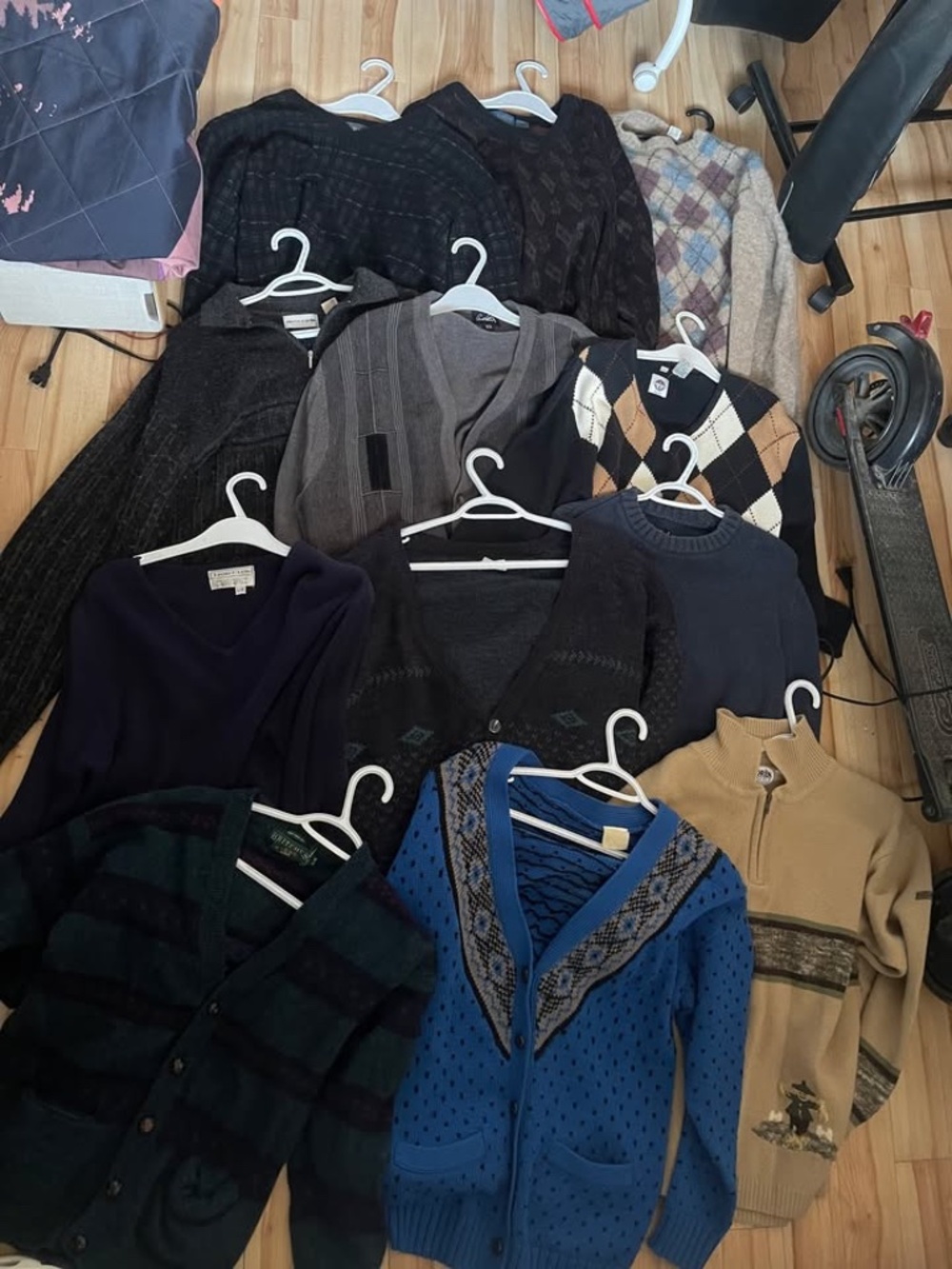 box of 10 vintage wool knits